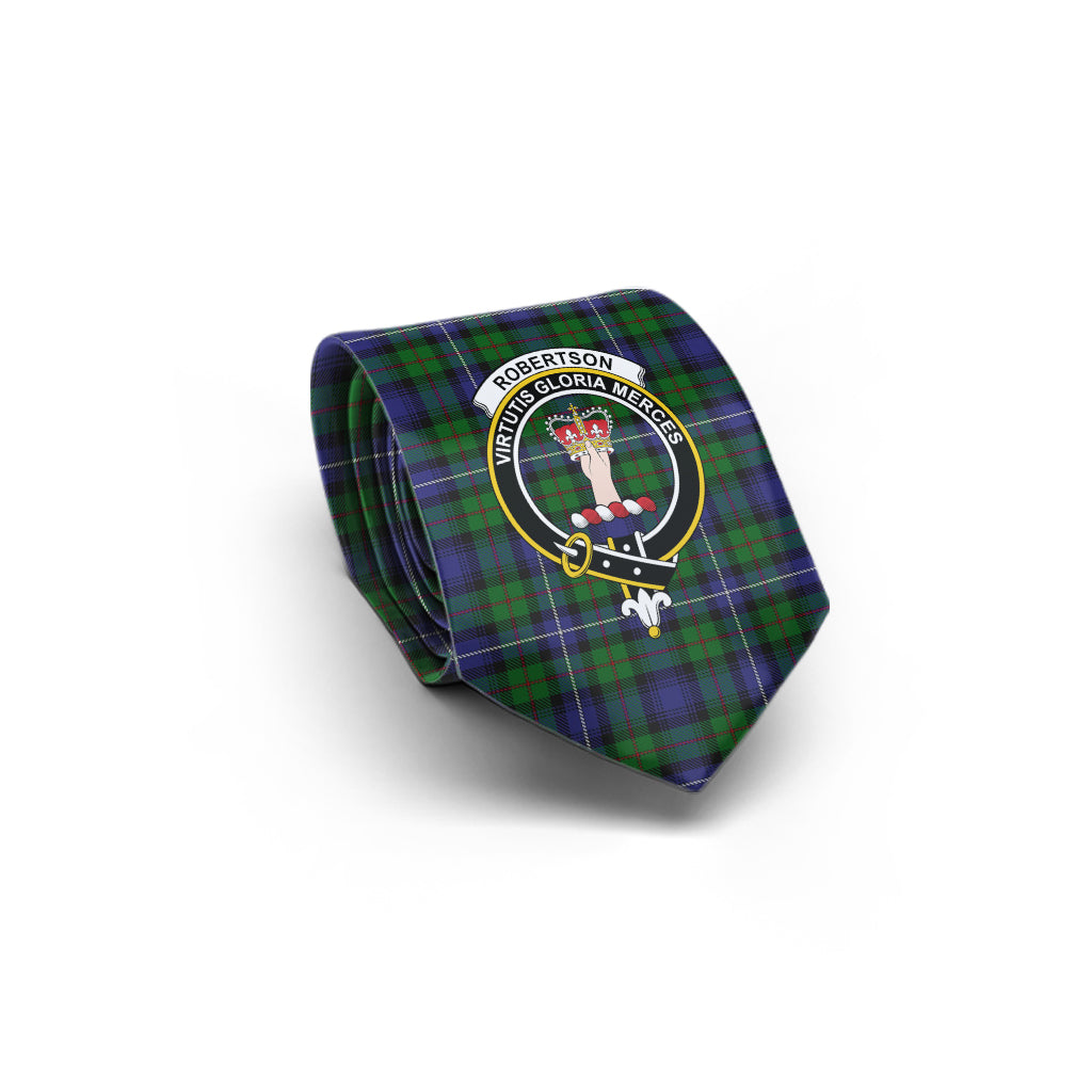 Robertson Hunting Tartan Classic Necktie with Family Crest - Tartan Vibes Clothing