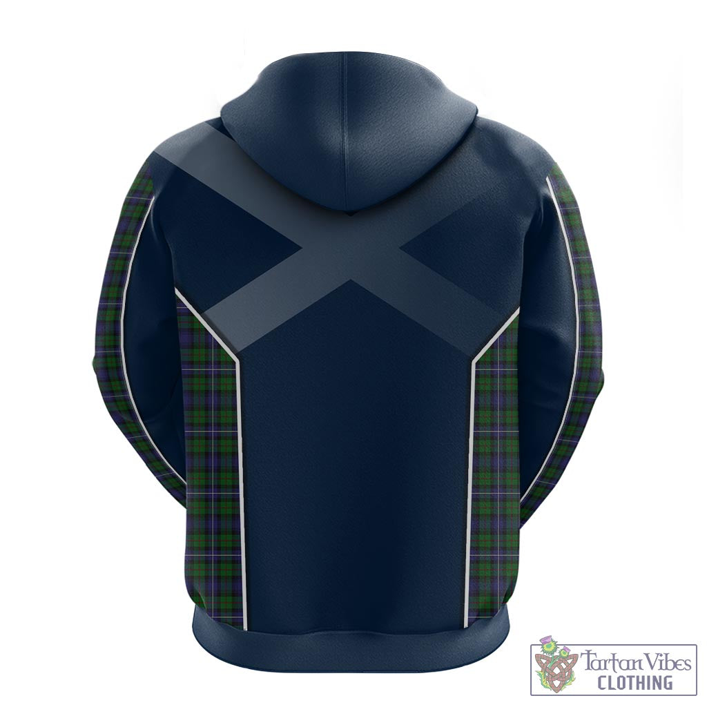 Tartan Vibes Clothing Robertson Hunting Tartan Hoodie with Family Crest and Scottish Thistle Vibes Sport Style