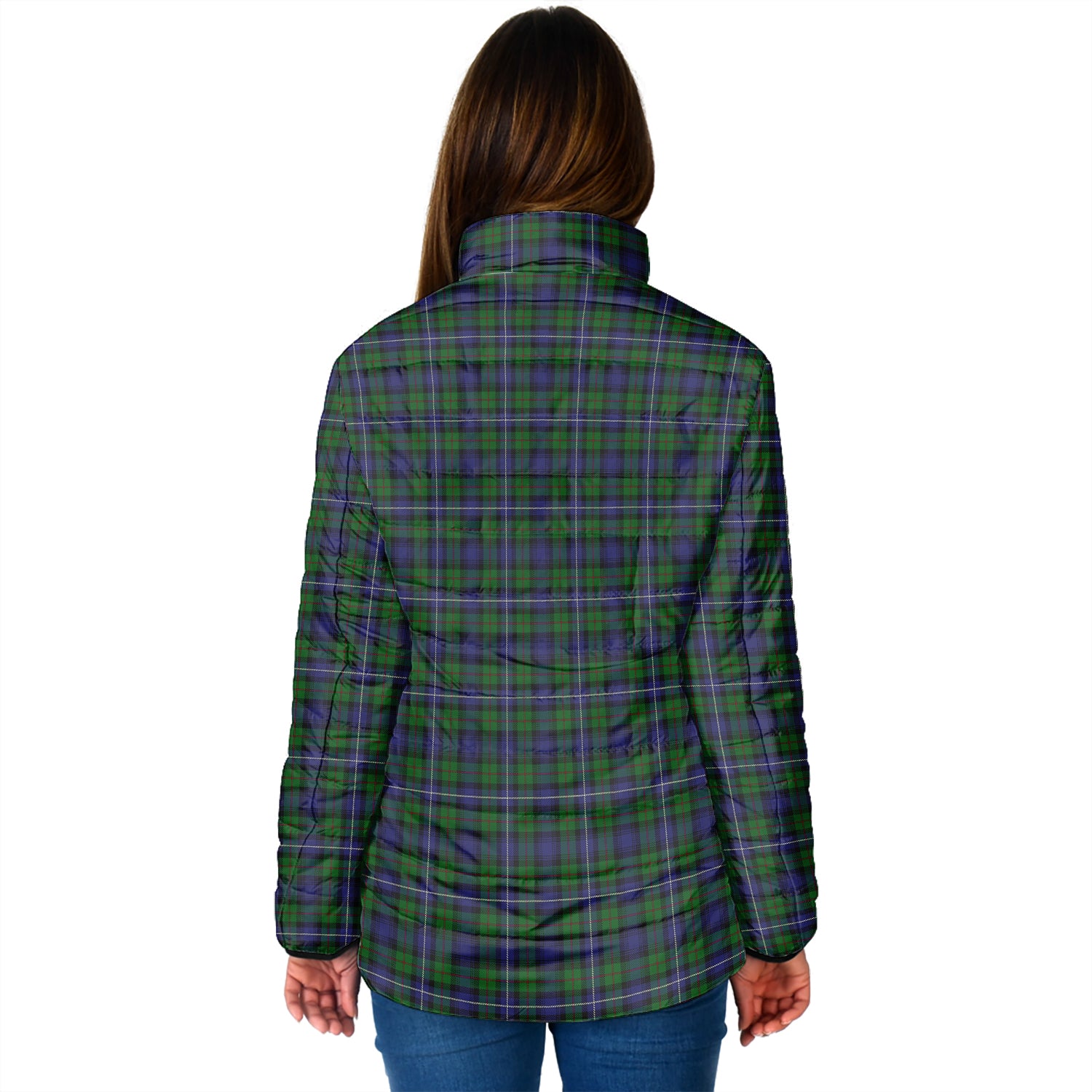 Robertson Hunting Tartan Padded Jacket with Family Crest - Tartan Vibes Clothing