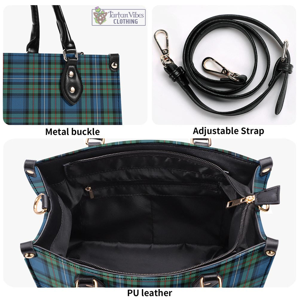 Tartan Vibes Clothing Robertson Hunting Ancient Tartan Luxury Leather Handbags