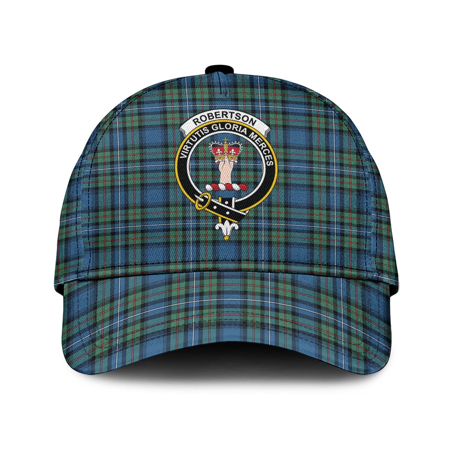 Robertson Hunting Ancient Tartan Classic Cap with Family Crest Classic Cap Universal Fit - Tartan Vibes Clothing