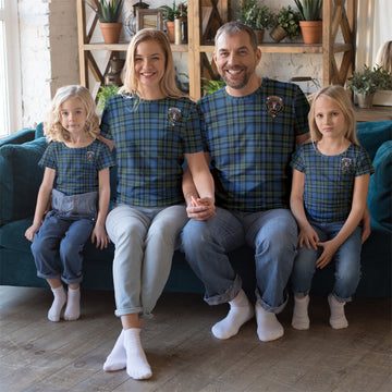 Robertson Hunting Ancient Tartan T-Shirt with Family Crest