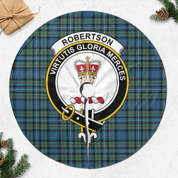 Robertson Hunting Ancient Tartan Christmas Tree Skirt with Family Crest