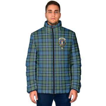 Robertson Hunting Ancient Tartan Padded Jacket with Family Crest