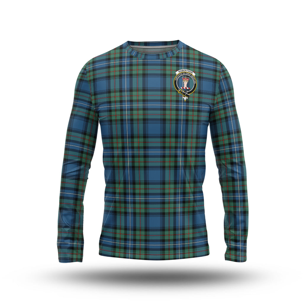 robertson-hunting-ancient-tartan-long-sleeve-t-shirt-with-family-crest