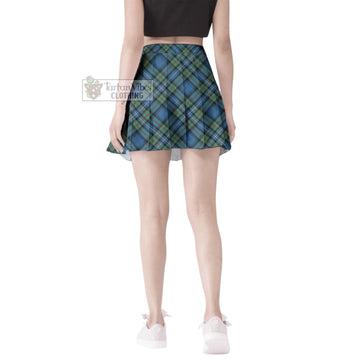 Robertson Hunting Ancient Tartan Women's Plated Mini Skirt Cross Style