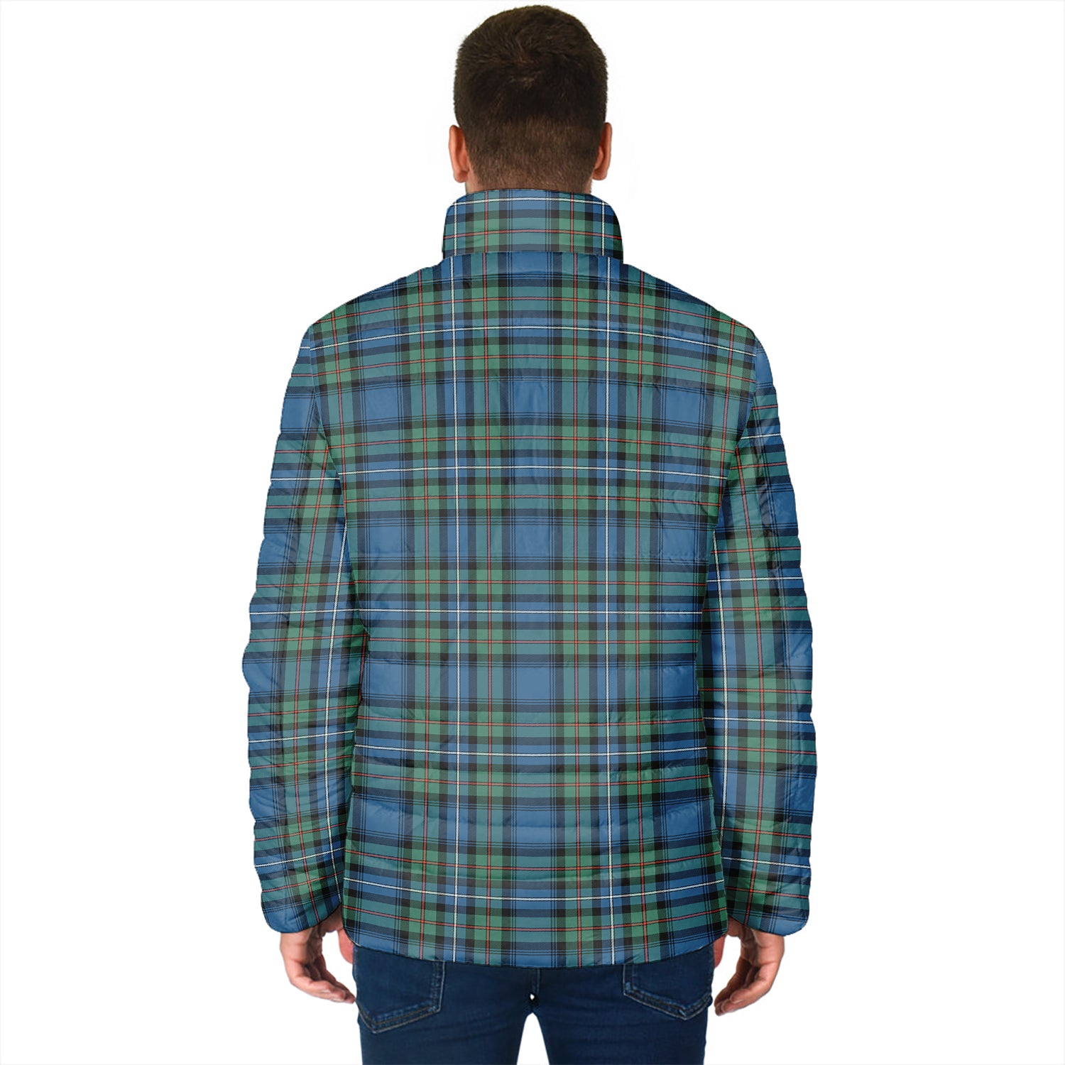 Robertson Hunting Ancient Tartan Padded Jacket with Family Crest - Tartan Vibes Clothing