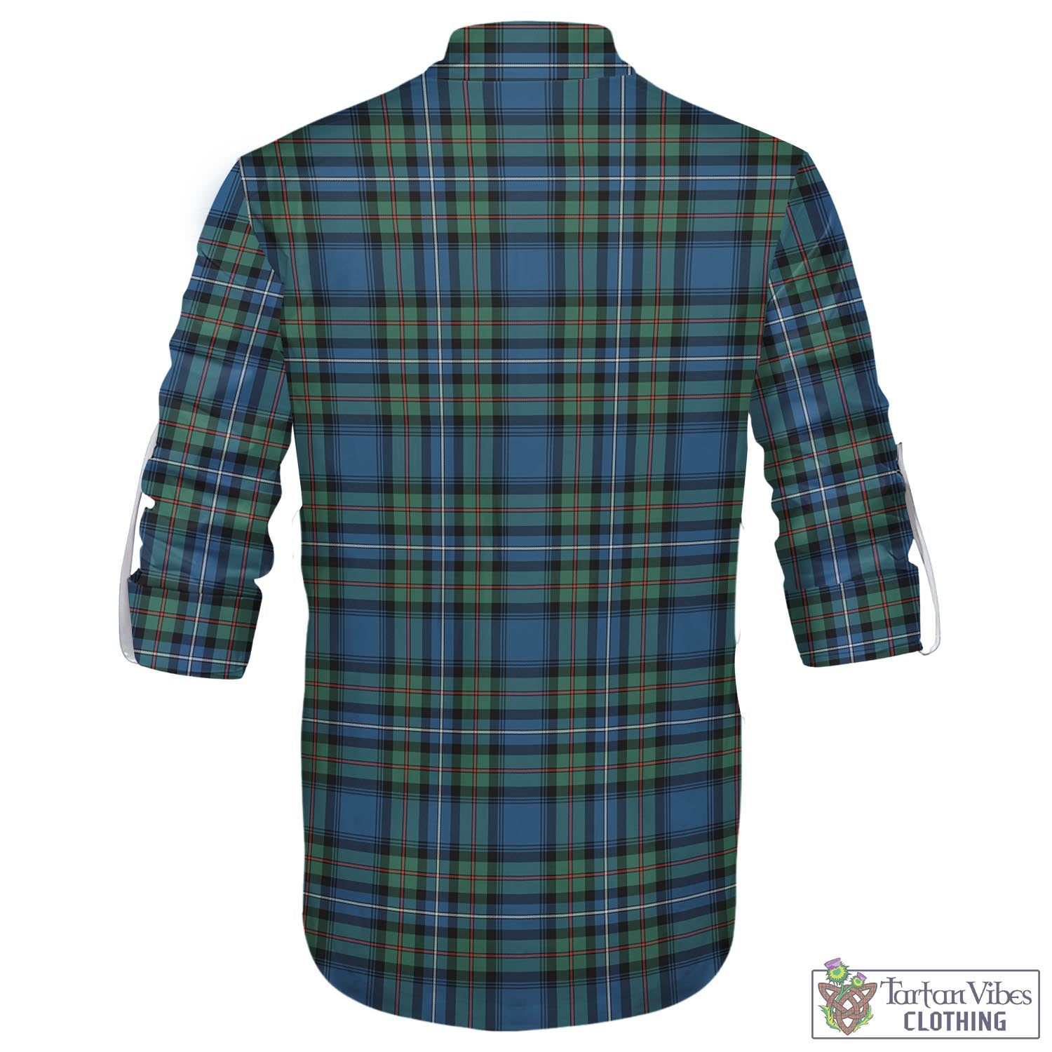 Tartan Vibes Clothing Robertson Hunting Ancient Tartan Men's Scottish Traditional Jacobite Ghillie Kilt Shirt