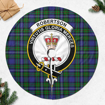 Robertson Hunting Modern Tartan Christmas Tree Skirt with Family Crest