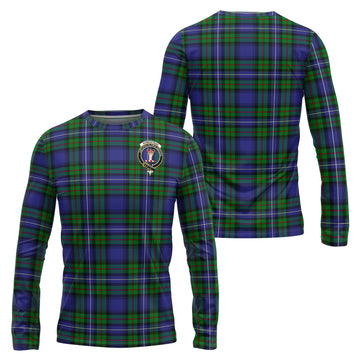 Robertson Hunting Modern Tartan Long Sleeve T-Shirt with Family Crest