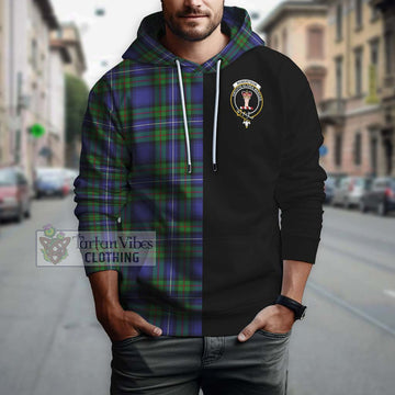 Robertson Hunting Modern Tartan Hoodie with Family Crest and Half Of Me Style