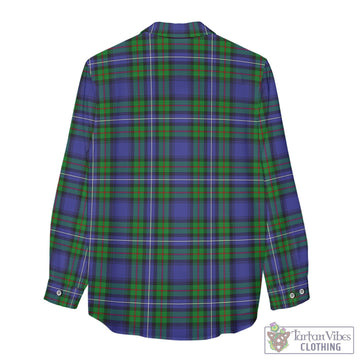 Robertson Hunting Modern Tartan Women's Casual Shirt with Family Crest