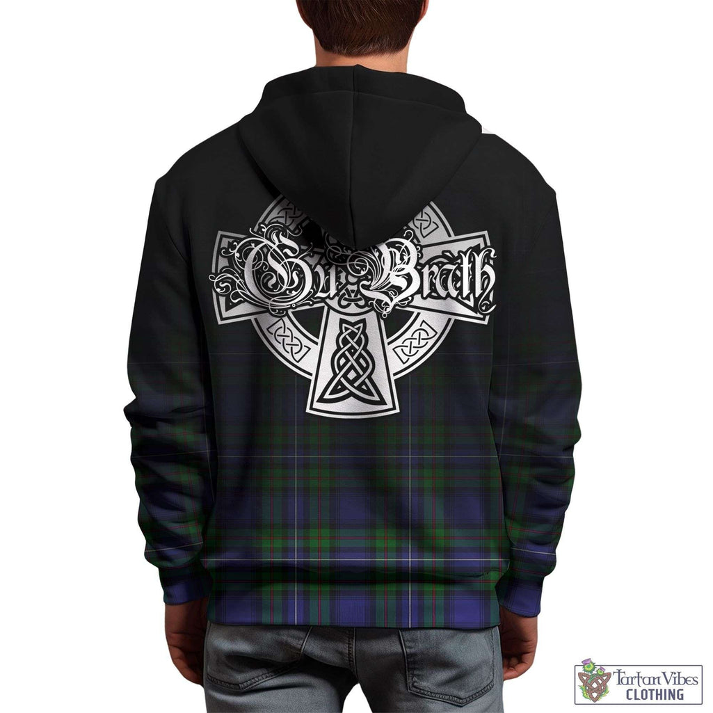 Tartan Vibes Clothing Robertson Hunting Modern Tartan Hoodie Featuring Alba Gu Brath Family Crest Celtic Inspired