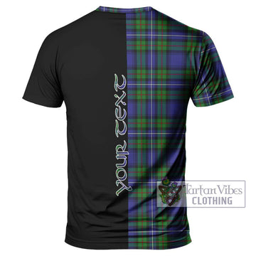 Robertson Hunting Modern Tartan T-Shirt with Family Crest and Half Of Me Style