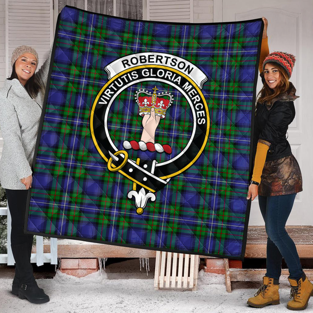 robertson-hunting-modern-tartan-quilt-with-family-crest