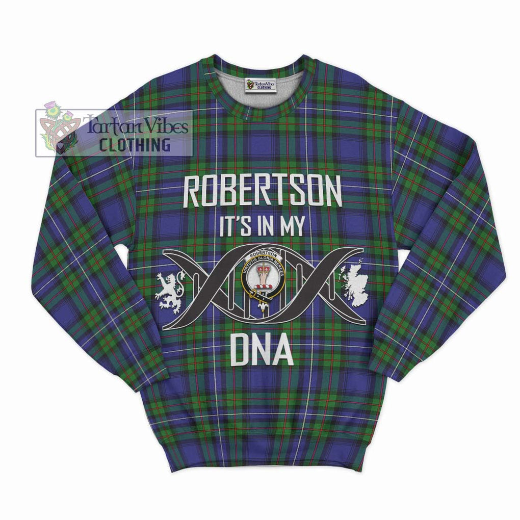 Robertson Hunting Modern Tartan Sweatshirt with Family Crest DNA In Me Style - Tartanvibesclothing Shop