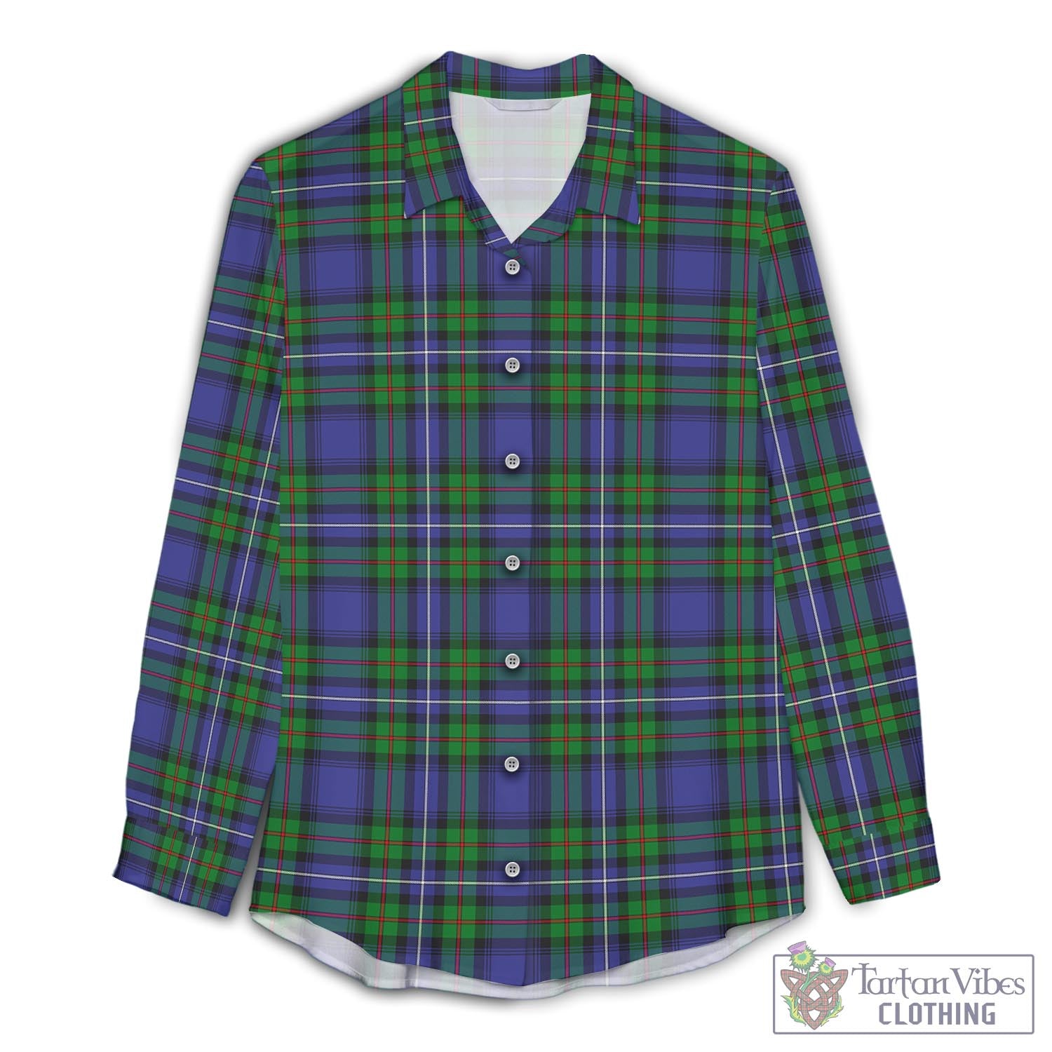 Robertson Hunting Modern Tartan Womens Casual Shirt