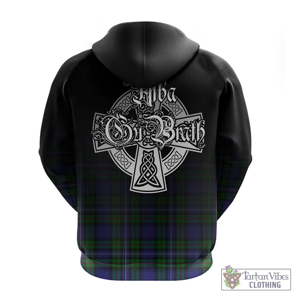 Tartan Vibes Clothing Robertson Hunting Modern Tartan Hoodie Featuring Alba Gu Brath Family Crest Celtic Inspired