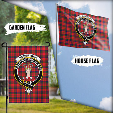 Robertson Modern Tartan Flag with Family Crest