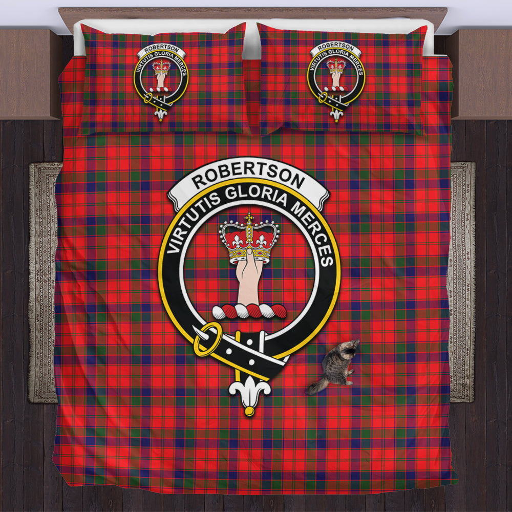 Robertson Modern Tartan Bedding Set with Family Crest US Bedding Set - Tartan Vibes Clothing