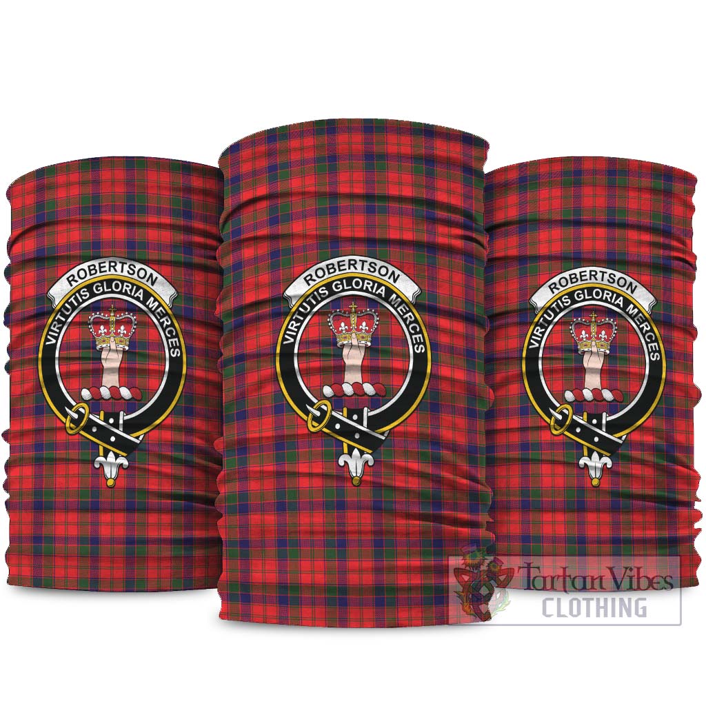 Robertson Modern Tartan Neck Gaiters, Tartan Bandanas, Tartan Head Band with Family Crest