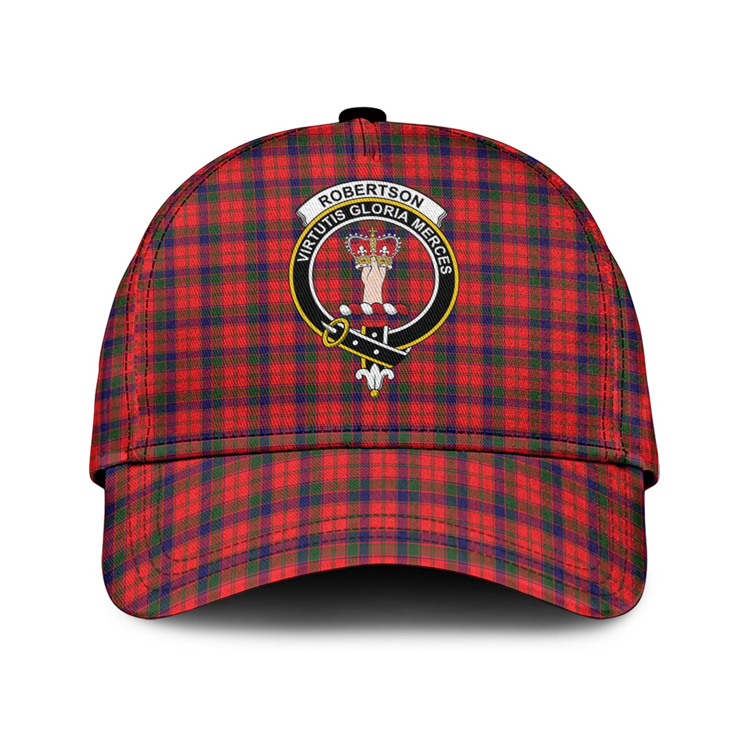 Robertson Modern Tartan Classic Cap with Family Crest Classic Cap Universal Fit - Tartan Vibes Clothing