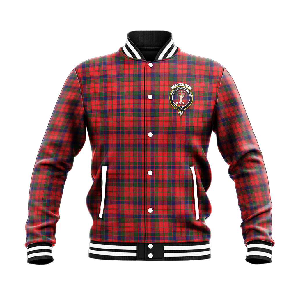 Robertson Modern Tartan Baseball Jacket with Family Crest - Tartan Vibes Clothing