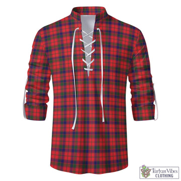 Robertson Modern Tartan Men's Scottish Traditional Jacobite Ghillie Kilt Shirt