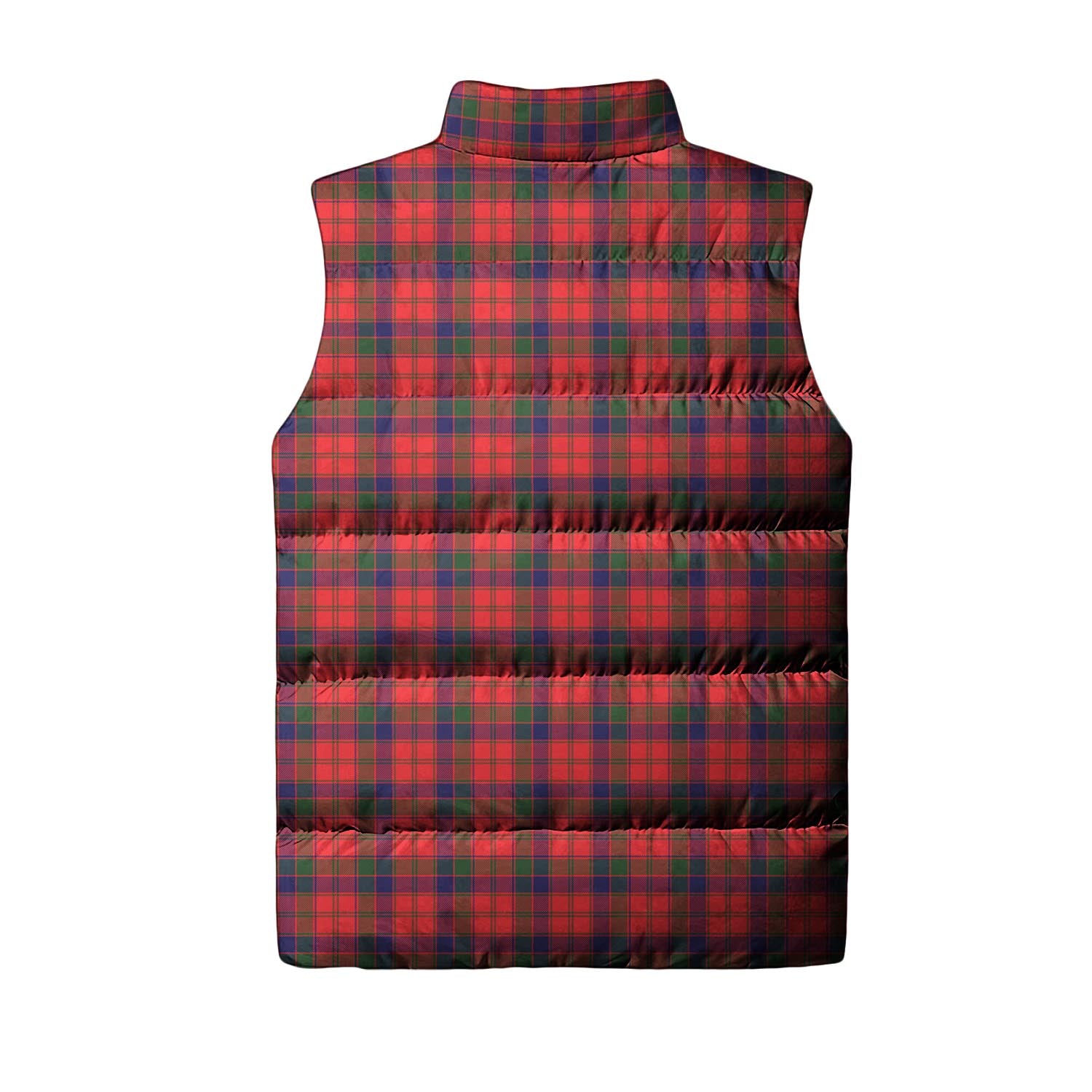 Robertson Modern Tartan Sleeveless Puffer Jacket with Family Crest - Tartanvibesclothing