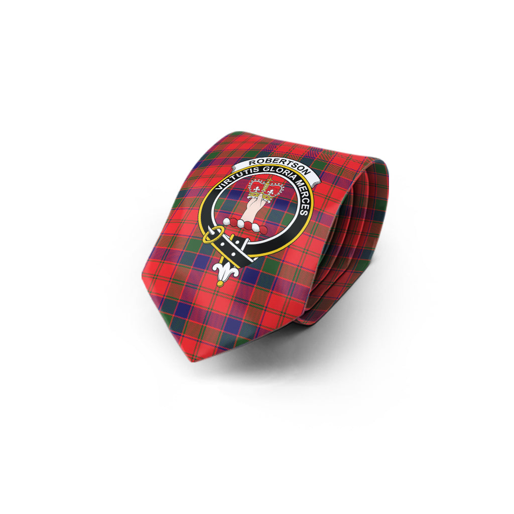 Robertson Modern Tartan Classic Necktie with Family Crest - Tartan Vibes Clothing