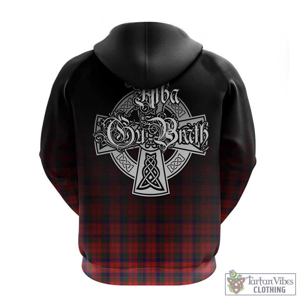 Tartan Vibes Clothing Robertson Modern Tartan Hoodie Featuring Alba Gu Brath Family Crest Celtic Inspired