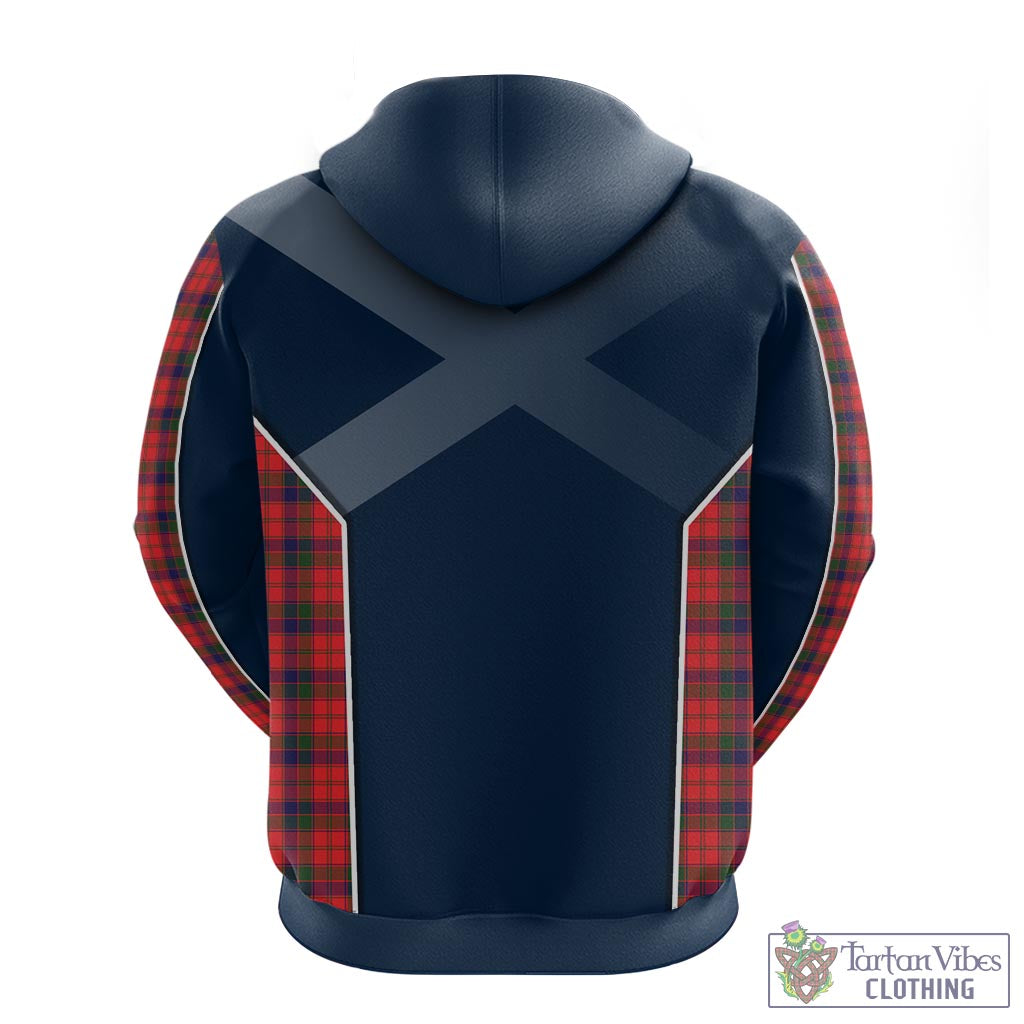 Tartan Vibes Clothing Robertson Modern Tartan Hoodie with Family Crest and Lion Rampant Vibes Sport Style