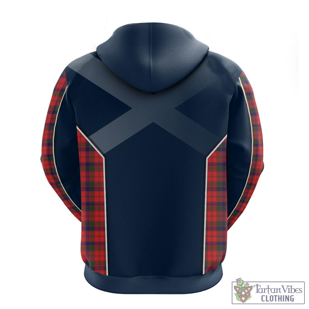 Tartan Vibes Clothing Robertson Modern Tartan Hoodie with Family Crest and Scottish Thistle Vibes Sport Style