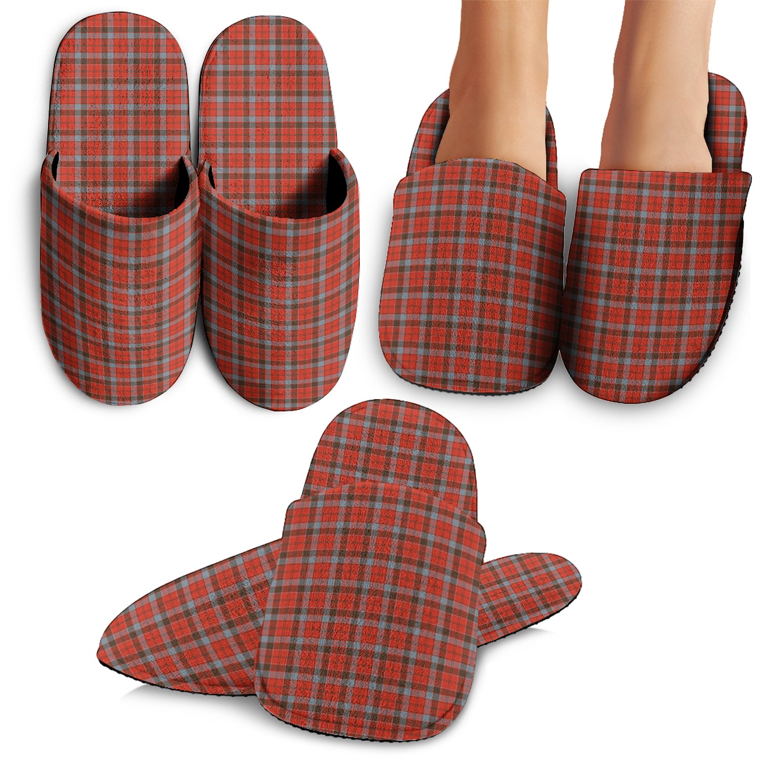 Robertson Weathered Tartan Home Slippers - Tartanvibesclothing Shop