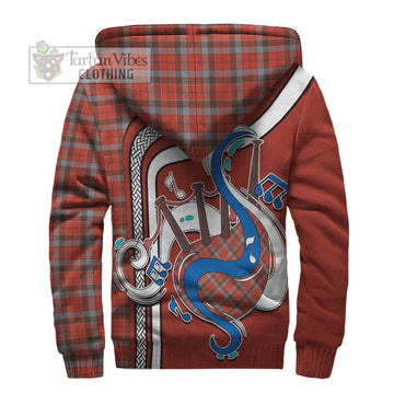 Robertson Weathered Tartan Sherpa Hoodie with Epic Bagpipe Style