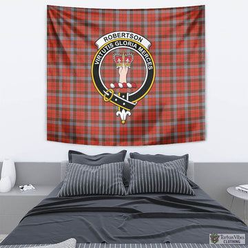 Robertson Weathered Tartan Tapestry Wall Hanging and Home Decor for Room with Family Crest