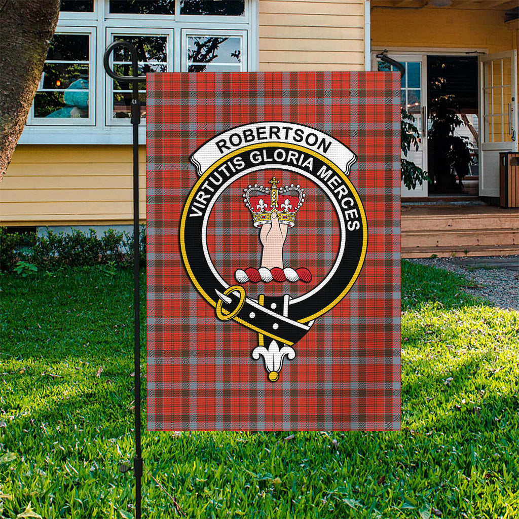 Robertson Weathered Tartan Flag with Family Crest - Tartan Vibes Clothing