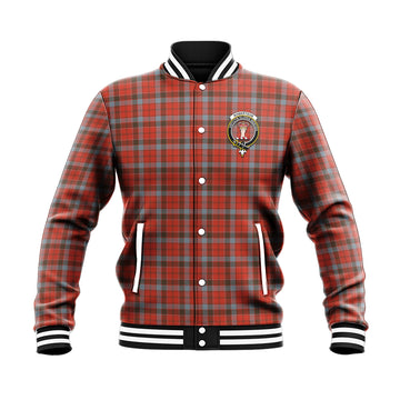 Robertson Weathered Tartan Baseball Jacket with Family Crest