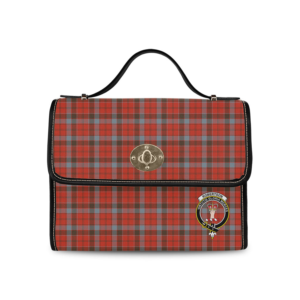 robertson-weathered-tartan-leather-strap-waterproof-canvas-bag-with-family-crest