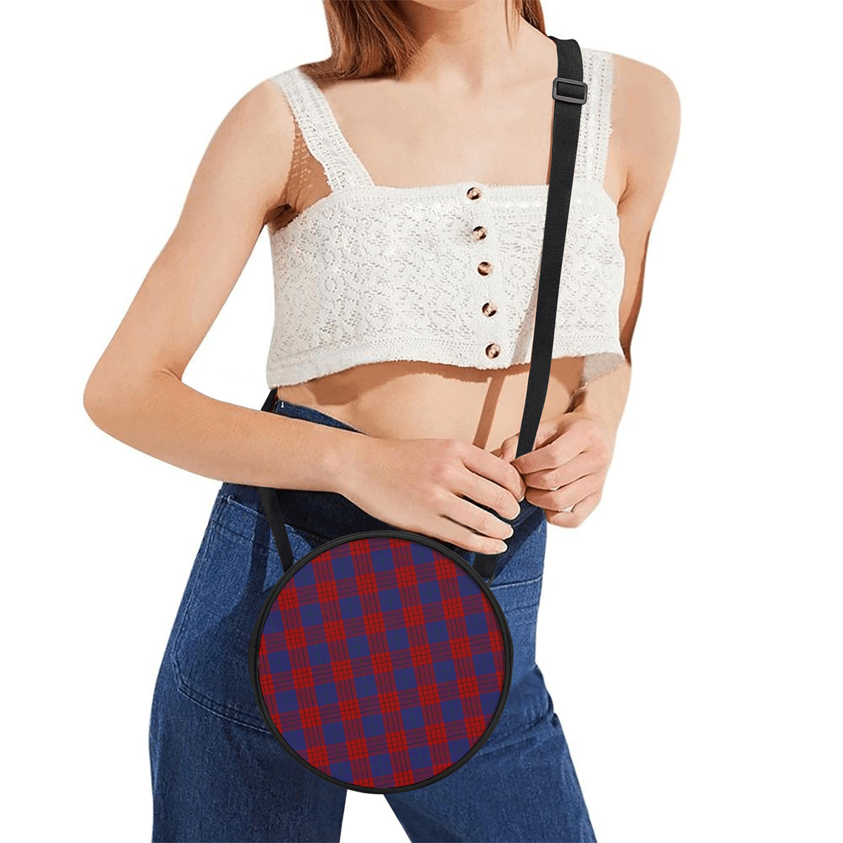 Robinson Tartan Round Satchel Bags One Size 9*9*2.7 inch - Tartan Vibes Clothing