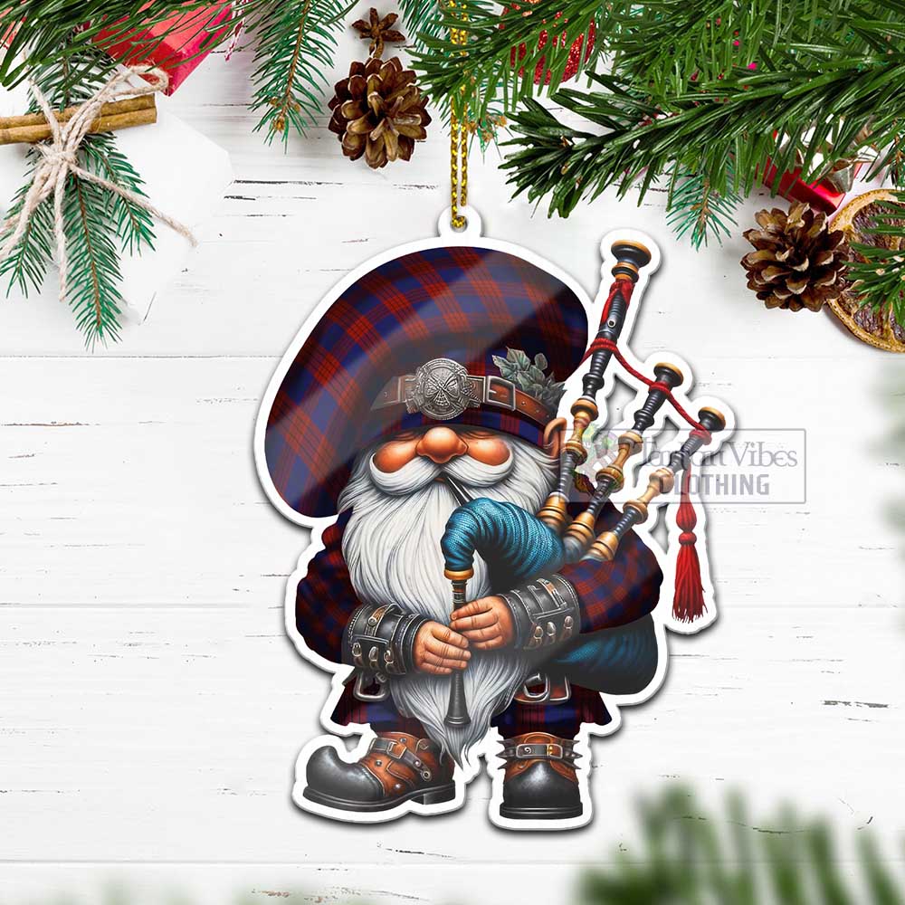 Tartan Vibes Clothing Robinson Tartan Badpiper Gnome Christmas Ornament