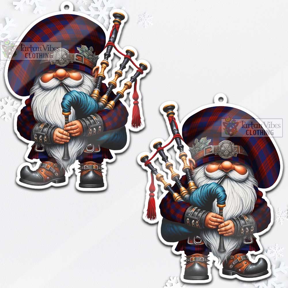 Tartan Vibes Clothing Robinson Tartan Badpiper Gnome Christmas Ornament