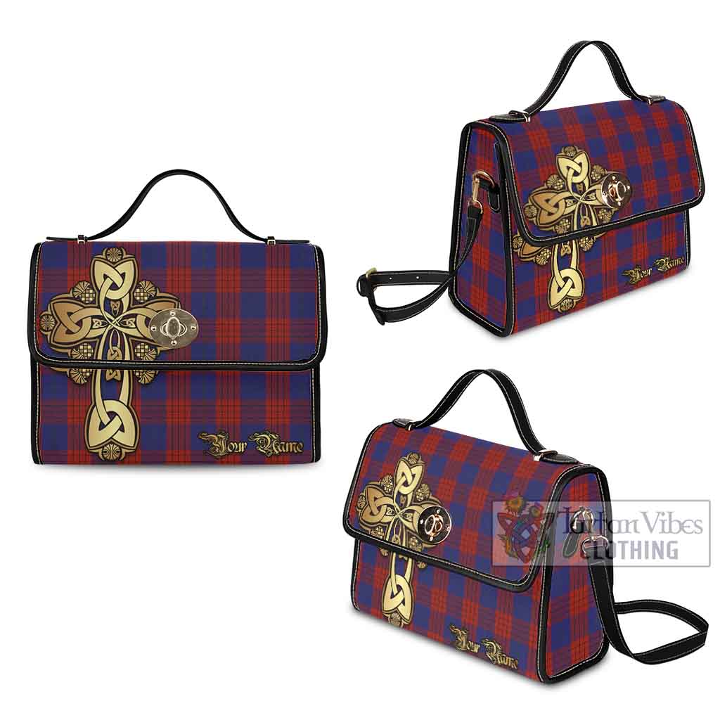 Tartan Vibes Clothing Robinson Tartan Waterproof Canvas Bag Golden Thistle Celtic Cross Style