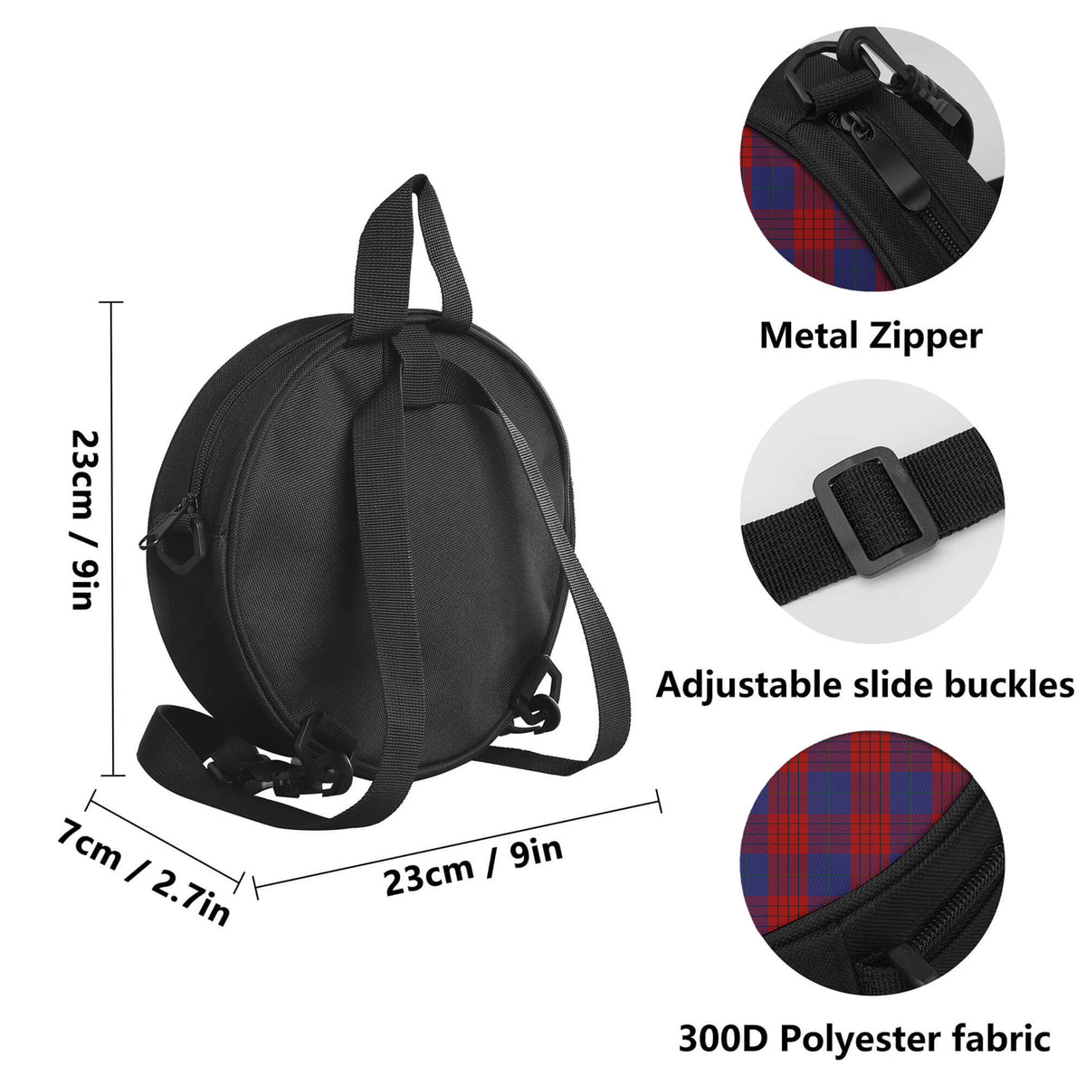 Robinson Tartan Round Satchel Bags - Tartan Vibes Clothing