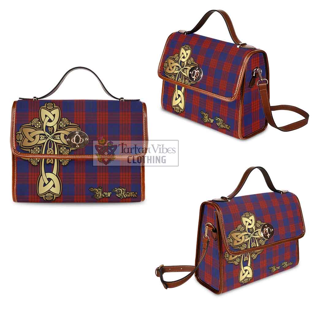 Tartan Vibes Clothing Robinson Tartan Waterproof Canvas Bag Golden Thistle Celtic Cross Style