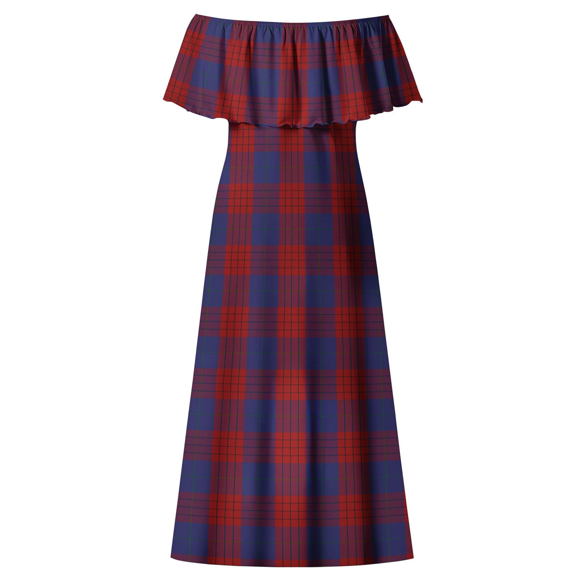 Robinson Tartan Off Shoulder Long Dress - Tartan Vibes Clothing