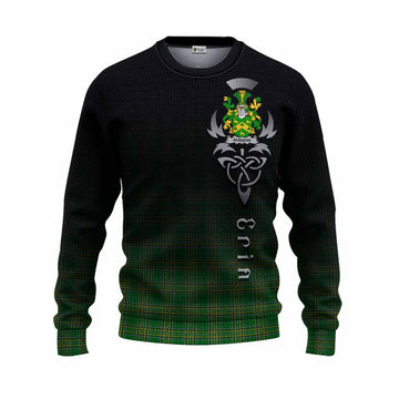 Robison Irish Clan Knitted Sweater with Coat of Arms Erin Go Bragh Celtic Inspired Unisex - Tartan Vibes Clothing
