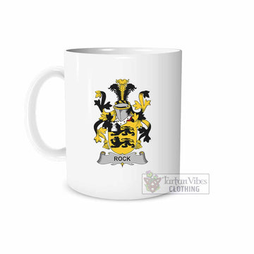 Rock Irish Clan Coat of Arms Ceramic Mug White - 2D-tartanvibesclothing