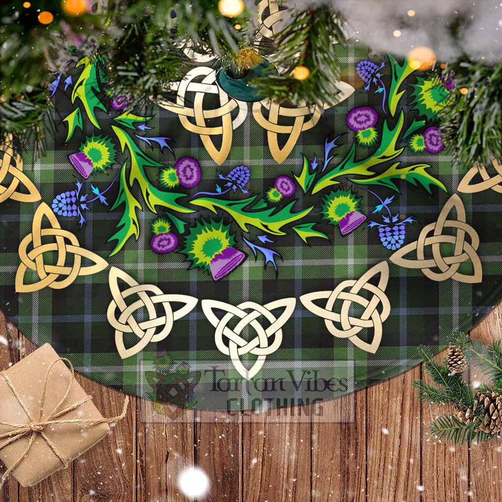 Rodger Tartan Christmas Tree Skirt with Thistle Celtic Knot Style - Tartan Vibes Clothing