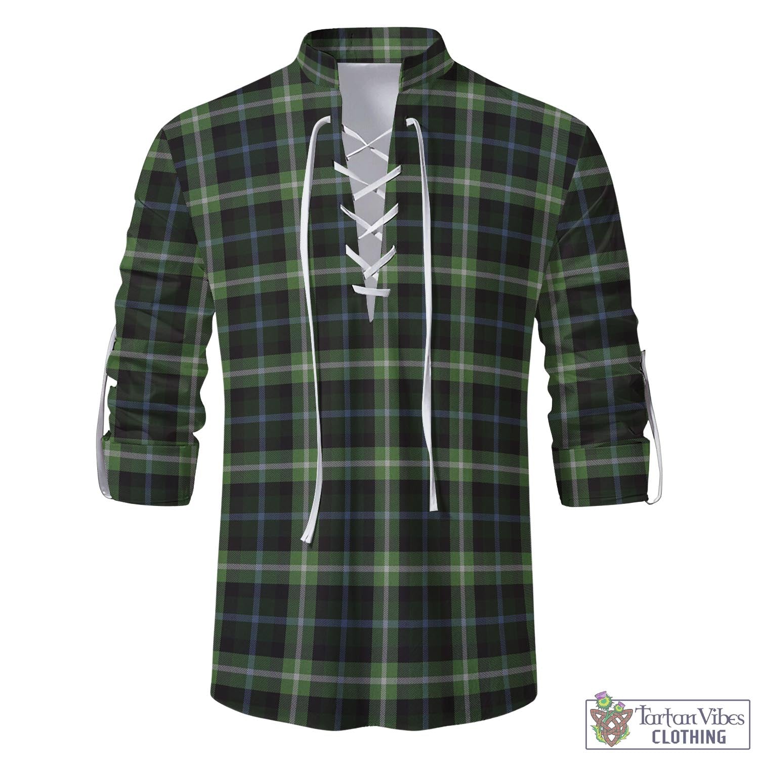 Tartan Vibes Clothing Rodger Tartan Men's Scottish Traditional Jacobite Ghillie Kilt Shirt